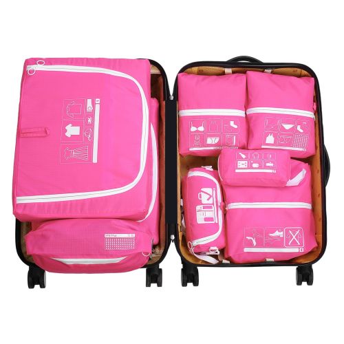  Raytone Travel Luggage Organizer 8 Set, Travel Luggage Packing Cube with Shoes Bag