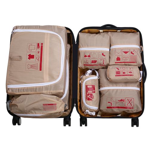  Raytone Travel Luggage Organizer 8 Set, Travel Luggage Packing Cube with Shoes Bag
