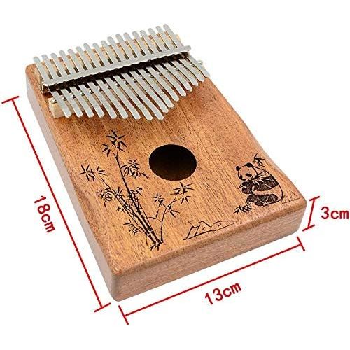  [아마존베스트]Rayzm Kalimba Thumb Piano Finger Piano with Accessories, 17 Keys Portable Finger Marimbaphone Instrument for Music Lovers / Beginners (Solid Mahogany)