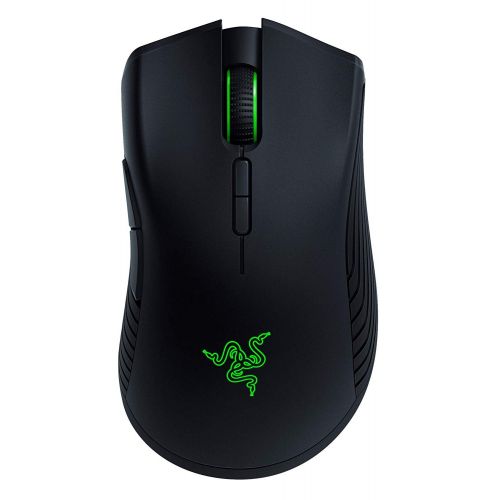 레이저 RAZER Razer Mamba Wireless Gaming Mouse: 16,000 DPS 5G Optical Sensor - Chroma RGB Lighting - 7 Programmable Buttons - Mechanical Switches - Up to 50 Hr Battery Life