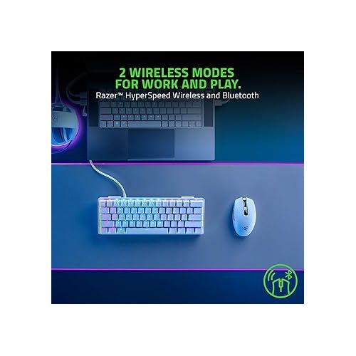 레이저 Razer Orochi V2 Mobile Wireless Gaming Mouse: Ultra Lightweight - 2 Wireless Modes - Up to 950hrs Battery Life - Mechanical Mouse Switches - 5G Advanced 18K DPI Optical Sensor - White