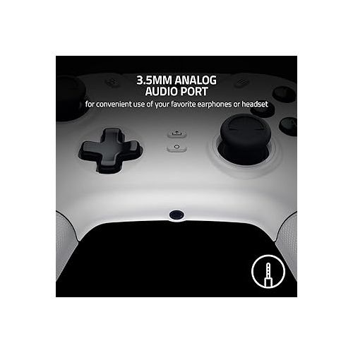 레이저 Razer Wolverine V2 Wired Gaming Controller for Xbox Series X|S, Xbox One, PC: Remappable Front-Facing Buttons - Mecha-Tactile Action Buttons and D-Pad - Trigger Stop-Switches - White