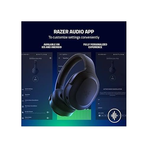 레이저 Razer Barracuda X Wireless Gaming & Mobile Headset (PC, PlayStation, Switch, Android, iOS): 2.4GHz Wireless + Bluetooth - Lightweight - 40mm Drivers - Detachable Mic - 50 Hr Battery - Black