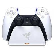 Razer Quick Charging Stand for PlayStation 5: Charge - Curved Cradle Design Matches PS5 DualSense Wireless Controller One-Handed Navigation USB Powered White (Controller Sold Separately)