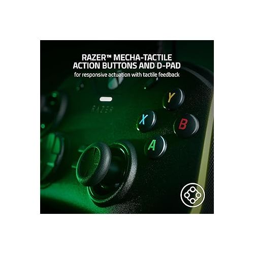 레이저 Razer Wolverine V2 Chroma Wired Gaming Pro Controller for Xbox Series X|S, Xbox One, PC: RGB Lighting - Remappable Buttons & Triggers - Mecha-Tactile Buttons & D-Pad - Trigger Stop-Switches - Black