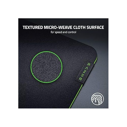 레이저 Razer Gigantus v2 Cloth Gaming Mouse Pad (Medium): Thick, High-Density Foam - Non-Slip Base - Classic Black