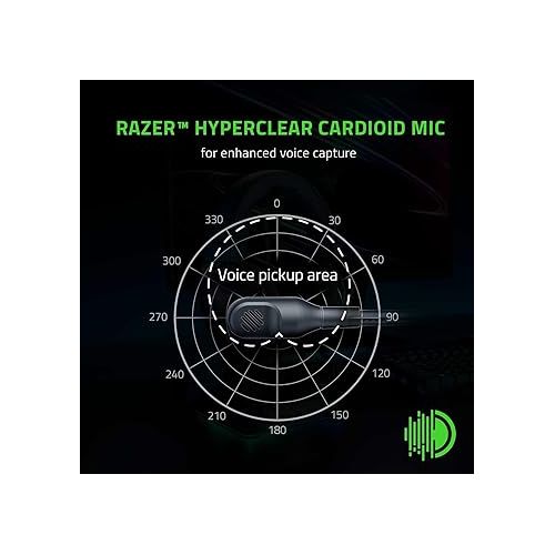 레이저 Razer BlackShark V2 X Gaming Headset: 7.1 Surround Sound - 50mm Drivers - Memory Foam Cushion - For PC, PS4, PS5, Switch - 3.5mm Audio Jack - Black