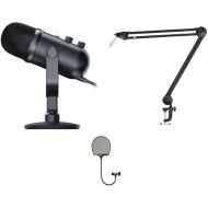 Razer Seiren V2 Pro USB Mic with Broadcast Arm and Pop Filter Kit