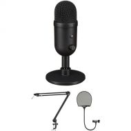 Razer Seiren V2 X USB Microphone with Broadcast Arm and Pop Filter Kit