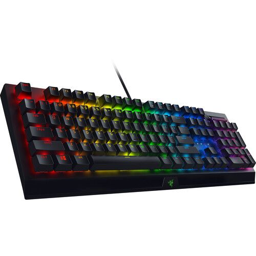 레이저 Razer BlackWidow V3 Mechanical Gaming Keyboard (Black / Green Switches)