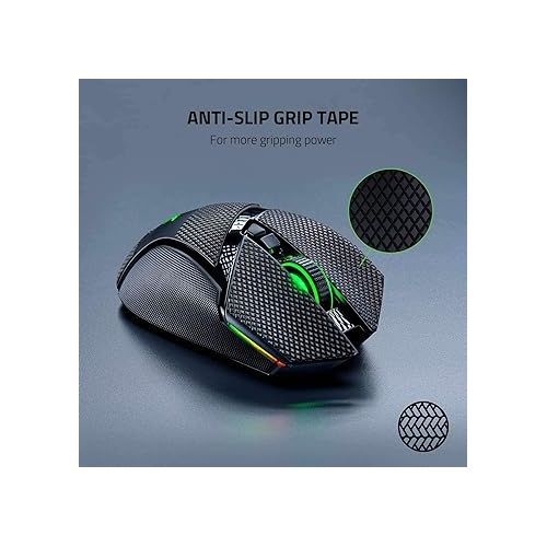 레이저 Razer Mouse Grip Tape Basilisk Ultimate/Basilisk V2/Basilisk X HyperSpeed: Anti-Slip Grip Tape - Self-Adhesive Design - Pre-Cut