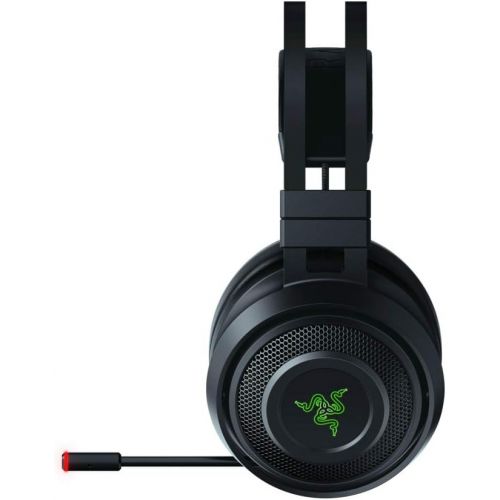 레이저 [아마존핫딜][아마존 핫딜] Razer Nari Wireless 7.1 Surround Sound Gaming Headset: THX Audio - Auto-Adjust Headband & Swivel Cups - Chroma RGB - Retractable Mic - for PC, PS4 - Black