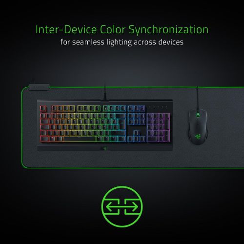 레이저 [아마존핫딜][아마존 핫딜] Razer Goliathus Extended Chroma Gaming Mouse Pad: Customizable Chroma RGB Lighting - Soft, Cloth Material - Balanced Control & Speed - Non-Slip Rubber Base - Matte Black