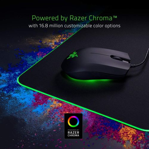 레이저 [아마존핫딜][아마존 핫딜] Razer Goliathus Extended Chroma Gaming Mouse Pad: Customizable Chroma RGB Lighting - Soft, Cloth Material - Balanced Control & Speed - Non-Slip Rubber Base - Matte Black