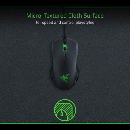 레이저 [아마존핫딜][아마존 핫딜] Razer Goliathus Extended Chroma Gaming Mouse Pad: Customizable Chroma RGB Lighting - Soft, Cloth Material - Balanced Control & Speed - Non-Slip Rubber Base - Matte Black