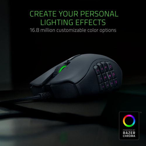 레이저 [아마존핫딜][아마존 핫딜] Razer Naga Trinity Gaming Mouse: 16,000 DPI Optical Sensor - Chroma RGB Lighting - Interchangeable Side Plate w/ 2, 7, 12 Button Configurations - Mechanical Switches