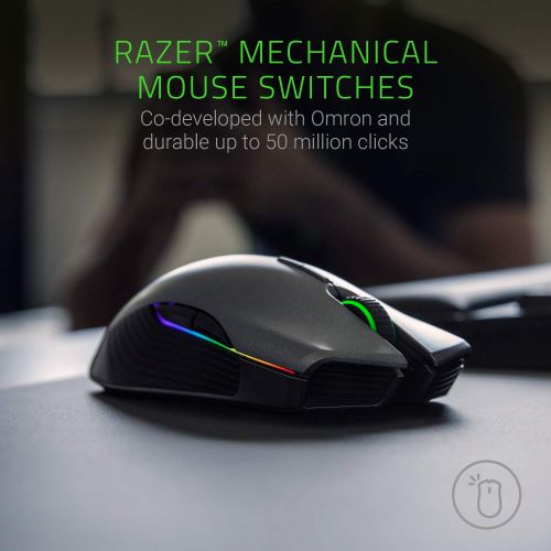 레이저 [아마존 핫딜]  [아마존핫딜]Razer Lancehead Wireless (2019) - Kabellose Hoechstleistung in Gamingqualitat - Praziser Optischer Sensor - adaptive Frequenztechnologie - Gaming Maus fuer links- und Rechtshander, G