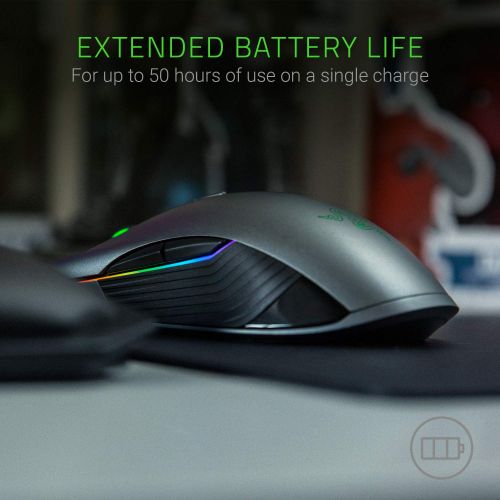 레이저 [아마존 핫딜]  [아마존핫딜]Razer Lancehead Wireless (2019) - Kabellose Hoechstleistung in Gamingqualitat - Praziser Optischer Sensor - adaptive Frequenztechnologie - Gaming Maus fuer links- und Rechtshander, G