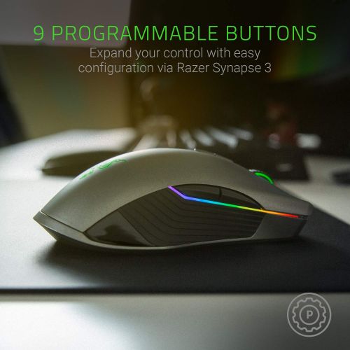 레이저 [아마존 핫딜]  [아마존핫딜]Razer Lancehead Wireless (2019) - Kabellose Hoechstleistung in Gamingqualitat - Praziser Optischer Sensor - adaptive Frequenztechnologie - Gaming Maus fuer links- und Rechtshander, G