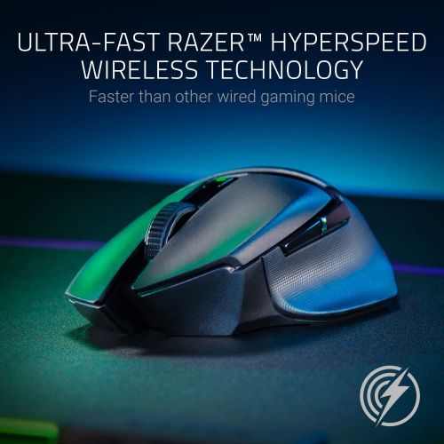 레이저 Razer Basilisk X Hyperspeed Wireless Gaming Mouse: Bluetooth & Wireless Compatible, 16K DPI Optical Sensor, 6 Programmable Buttons, 450 Hr Battery, Classic Black