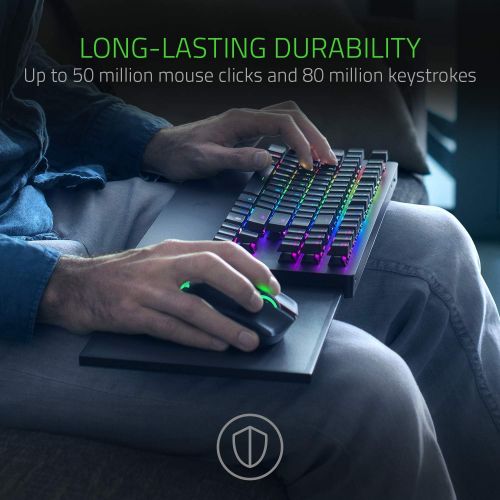 레이저 Razer Turret Wireless Mechanical Gaming Keyboard & Mouse Combo for PC, Xbox One, Xbox Series X & S: Chroma RGB/Dynamic Lighting - Retractable Magnetic Mouse Mat - 40hr Battery