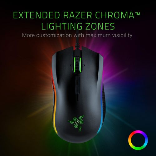 레이저 Razer Mamba Elite Wired Gaming Mouse & Sphex V2 Gaming Mouse Pad: Ultra-Thin Form Factor - Optimized Gaming Surface - Polycarbonate Finish