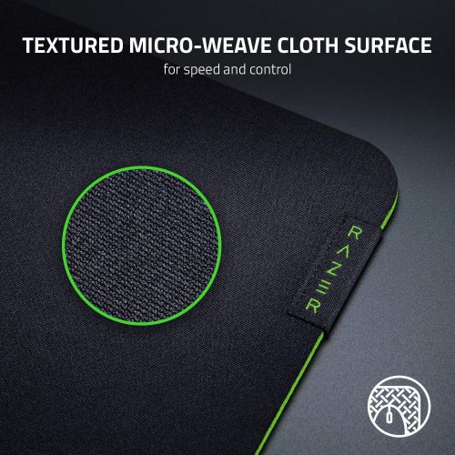 레이저 Razer Gigantus v2 Cloth Gaming Mouse Pad (Medium): Thick, High-Density Foam - Non-Slip Base - Classic Black