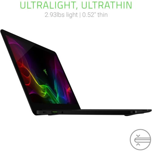 레이저 Razer Blade Stealth 13.3 QHD+ Touchscreen Ultrabook Laptop - 7th Generation Intel Core i7-7550U - 16GB RAM - 512GB SSD - Windows 10 - CNC Aluminum - Black