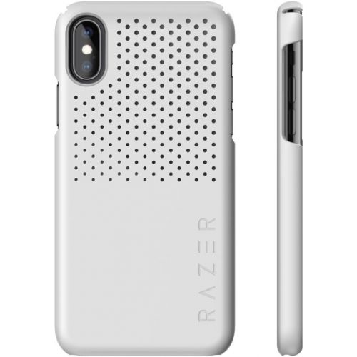 레이저 Razer Arctech Slim for iPhone Xs Max Case: Thermaphene & Venting Performance Cooling - Wireless Charging Compatible - Mercury White - RC21-0145BM03-R3M1
