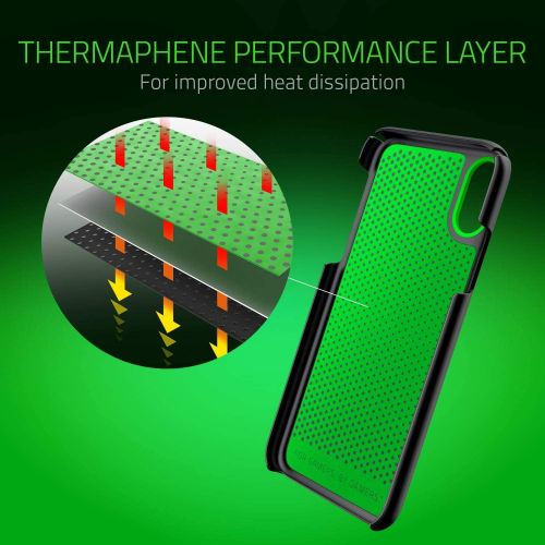 레이저 Razer Arctech Slim for iPhone Xs Max Case: Thermaphene & Venting Performance Cooling - Wireless Charging Compatible - Mercury White - RC21-0145BM03-R3M1