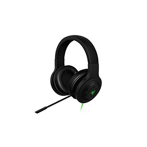 레이저 Razer Kraken USB - Black Noise Isolating Over-Ear Gaming Headset with Mic - Compatible with PC & Playstation 4