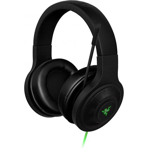 레이저 Razer Kraken USB - Black Noise Isolating Over-Ear Gaming Headset with Mic - Compatible with PC & Playstation 4