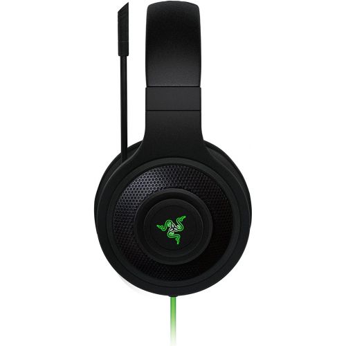 레이저 Razer Kraken USB - Black Noise Isolating Over-Ear Gaming Headset with Mic - Compatible with PC & Playstation 4