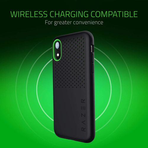 레이저 Razer Arctech Pro for iPhone XR Case: Thermaphene & Venting Performance Cooling - Wireless Charging Compatible - Drop-Test Certified up to 10 ft - Matte Black - RC21-0145PB01-R3M1