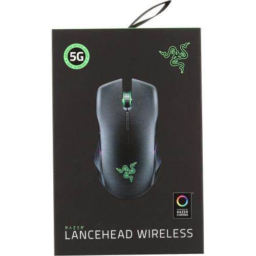 레이저 Razer Lancehead 5G Optical Sensor 16,000 Dpi On-Board and Cloud Memory, Ambidextrous Gaming Mouse with Razer Chroma RGB Lighting - Grey