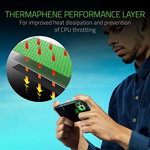 레이저 Razer Arctech Pro THS Edition for iPhone 11 Case: Thermaphene & Venting Performance Cooling - Wireless Charging Compatible - Drop-Test Certified up to 10 ft - Black Gold