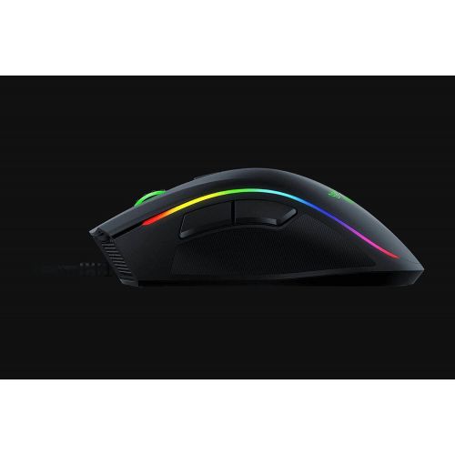 레이저 Razer Mamba Elite: 5G True 16,000 DPI Optical Sensor - 9 Programmable Buttons - Ergonomic Form Factory - Powered Razer Chroma - Esports Gaming Mouse