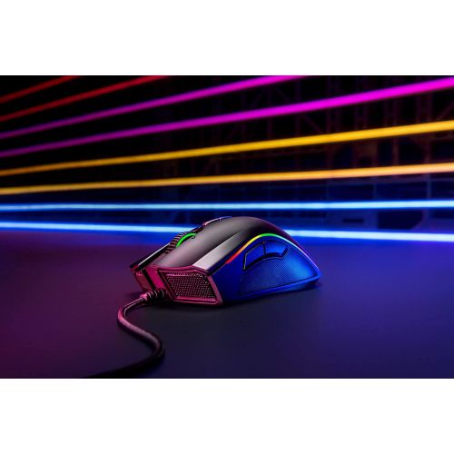 레이저 Razer Mamba Elite: 5G True 16,000 DPI Optical Sensor - 9 Programmable Buttons - Ergonomic Form Factory - Powered Razer Chroma - Esports Gaming Mouse