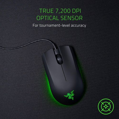 레이저 Razer Abyssus Essential: True 7,200 DPI Optical Sensor - 3 Hyperesponse Buttons - Powered by Razer Chroma - Ambidextrous Ergonomic Gaming Mouse