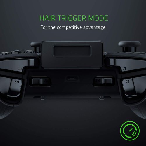 레이저 Razer Raiju Mobile: Ergonomic Multi-Function Button Layout - Hair Trigger Mode - Adjustable Phone Mount - Mobile Gaming Controller for PS4