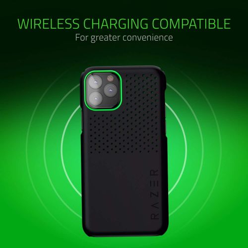 레이저 Razer Arctech Slim for iPhone 11 Pro Max Case: Thermaphene & Venting Performance Cooling - Wireless Charging Compatible - Matte Black