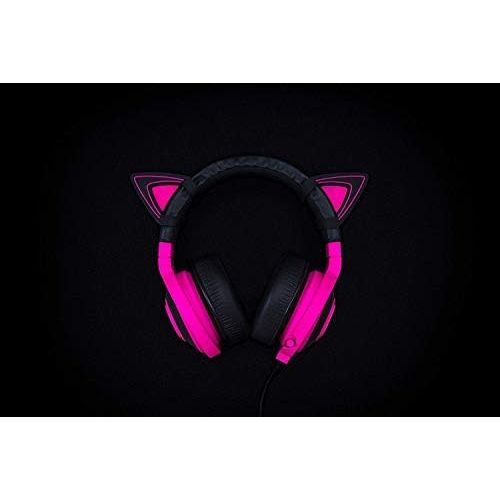 레이저 Razer Kitty Ears for Kraken Headsets: Compatible with Kraken 2019, Kraken TE Headsets - Adjustable Straps - Water Resistant Construction - Neon Purple