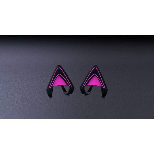 레이저 Razer Kitty Ears for Kraken Headsets: Compatible with Kraken 2019, Kraken TE Headsets - Adjustable Straps - Water Resistant Construction - Neon Purple