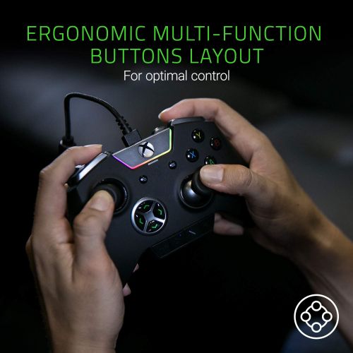 레이저 Razer Wolverine Tournament Edition: 4 Remappable Multi-Function Buttons - Hair Trigger Mode - Razer Chroma Lighting - Gaming Controller works with Xbox One and PC