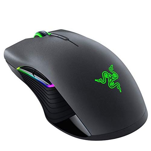 레이저 Razer Lancehead Wireless Gaming Mouse: 16K DPI Optical Sensor - Chroma RGB Lighting - 9 Programmable Buttons - Mechanical Switches - 50Hr Battery - Classic Black (RZ01-02570100-R3U