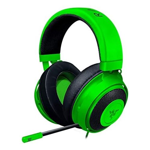 레이저 Razer Kraken Gaming Headset: Lightweight Aluminum Frame - Retractable Noise Isolating Microphone - For PC, PS4, Nintendo Switch - 3.5 mm Headphone Jack - Green