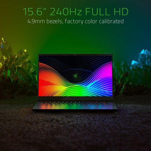 레이저 Razer Blade 15 Gaming Laptop 2019: Intel Core i7-9750H 6 Core, NVIDIA GeForce RTX 2070 Max-Q, 15.6 FHD 1080p 240Hz, 16GB RAM, 512GB SSD, CNC Aluminum, Chroma RGB Lighting, Thunderb