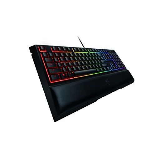 레이저 Razer Ornata Chroma Gaming Keyboard: Mecha-Membrane Key Switches - Customizable Chroma RGB Lighting - Individuallly Backlit Keys - Detachable Plush Wrist Rest - Programmable Macro