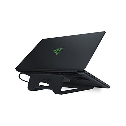 레이저 Razer Laptop Stand Chroma: Customizable Chroma RGB Lighting - Ergonomic Design - Anodized Aluminum Construction - 3X Port USB 3.0 Hub - Matte Black