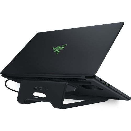 레이저 Razer Laptop Stand Chroma: Customizable Chroma RGB Lighting - Ergonomic Design - Anodized Aluminum Construction - 3X Port USB 3.0 Hub - Matte Black